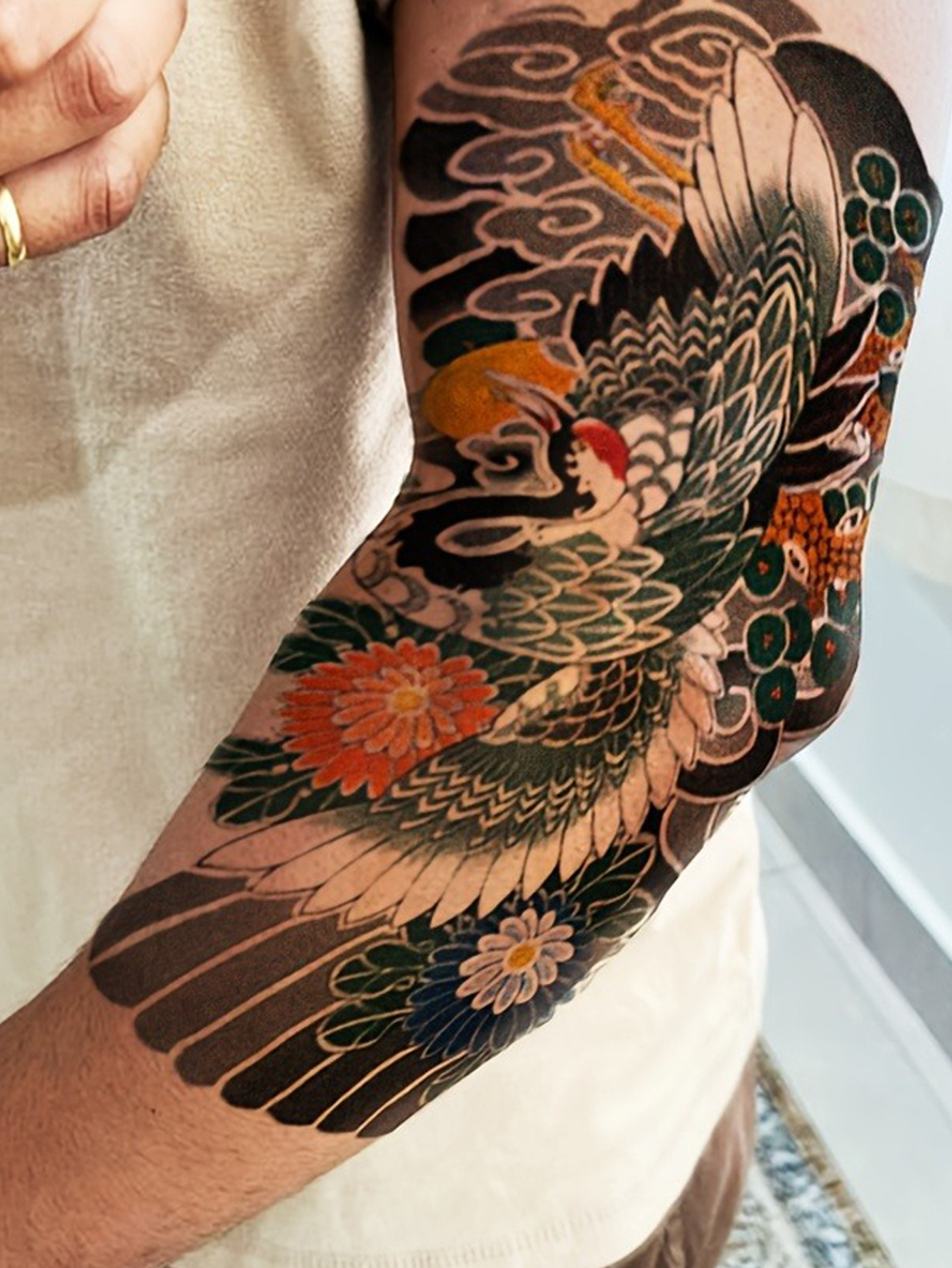 Ink Painting Arm Ring Tattoo Sticker